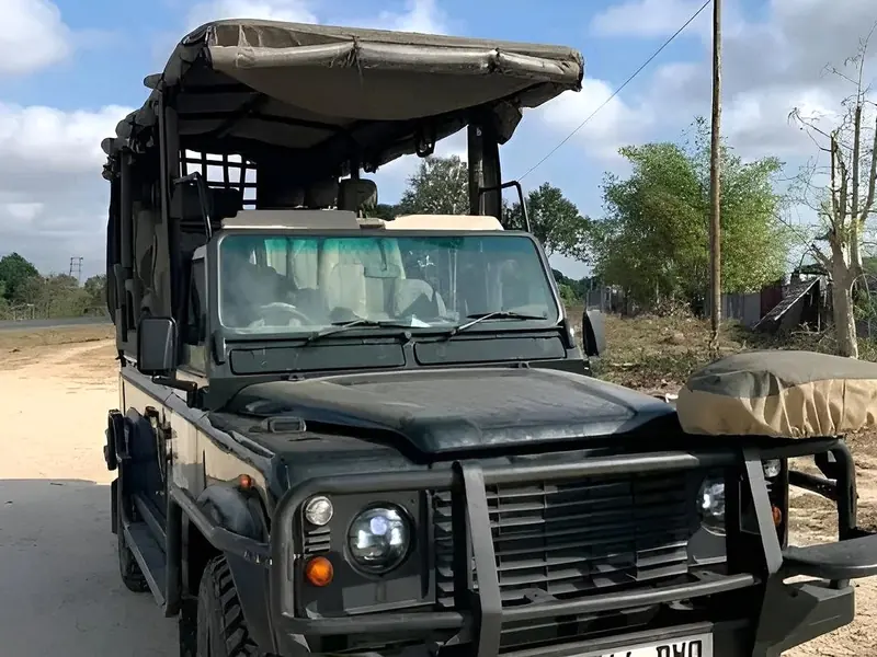 Open safari jeep used for game drives